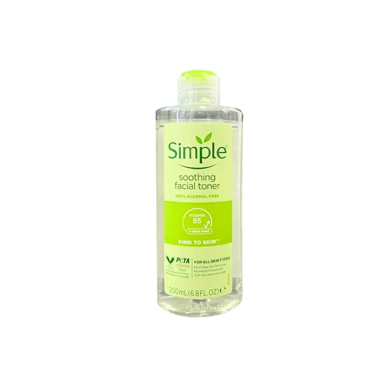 تونر آرامش بخش صورت سیمپل مدل Soothing Facial Toner مناسب انواع پوست حجم 200 میلی لیتر