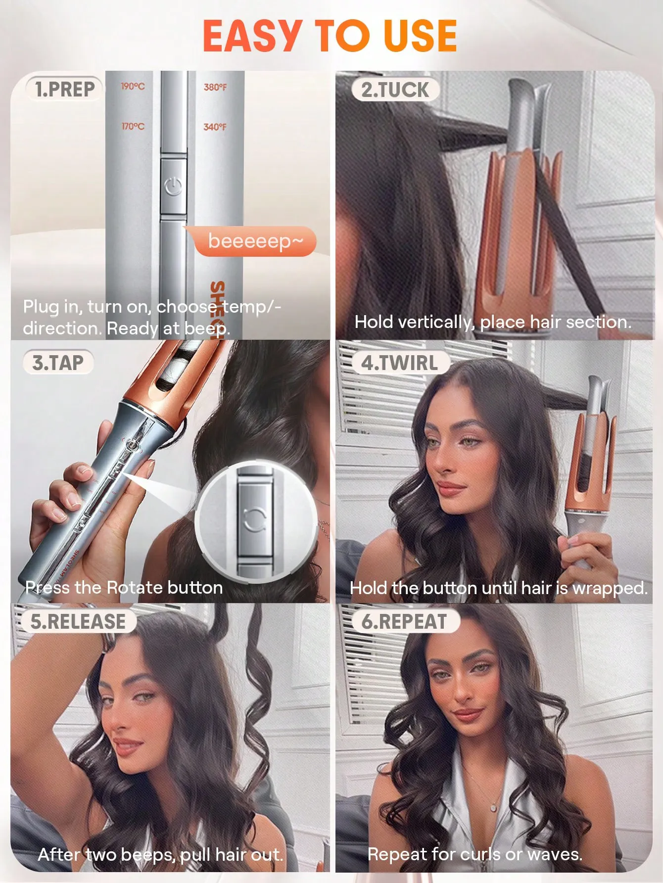 دستگاه فر کننده مو کرلی شیگلمIt Curl One Touch Curly SIZE25