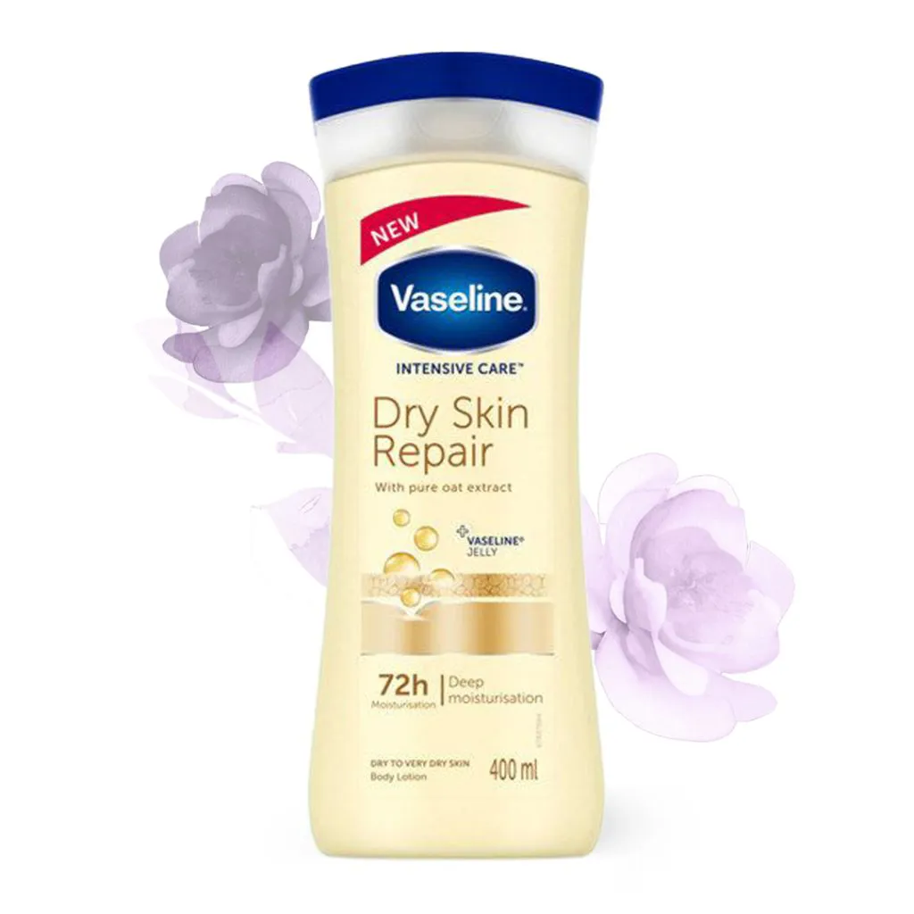 لوسیون بدن وازلین مدل Dry Skin Repair (لوسیون وازلین زرد)