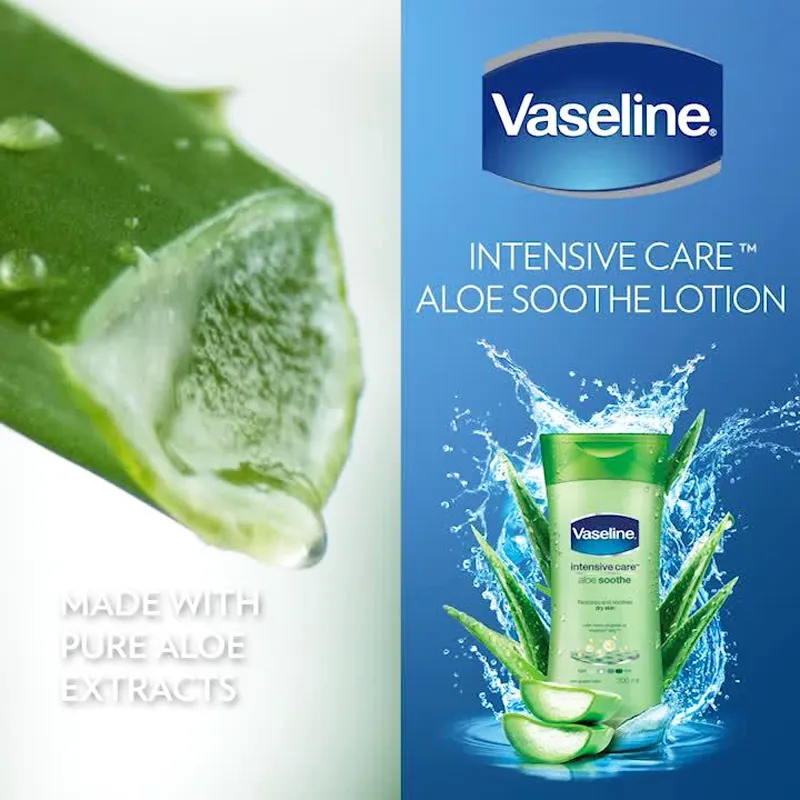 لوسیون بدن وازلین سبز (لوسیون وازلین مدل Aloe Soothe)