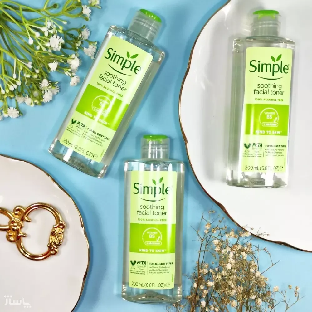 تونر آرامش بخش صورت سیمپل مدل Soothing Facial Toner مناسب انواع پوست حجم 200 میلی لیتر