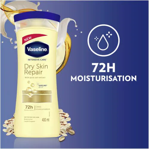 لوسیون بدن وازلین مدل Dry Skin Repair (لوسیون وازلین زرد)