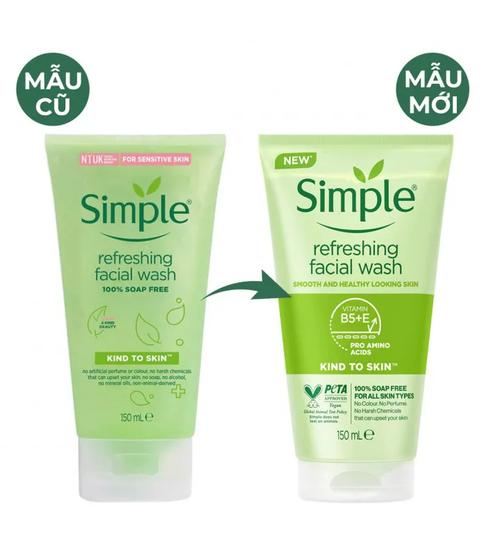 شوینده صورت Moisturising سیمپل مناسب پوست خشک